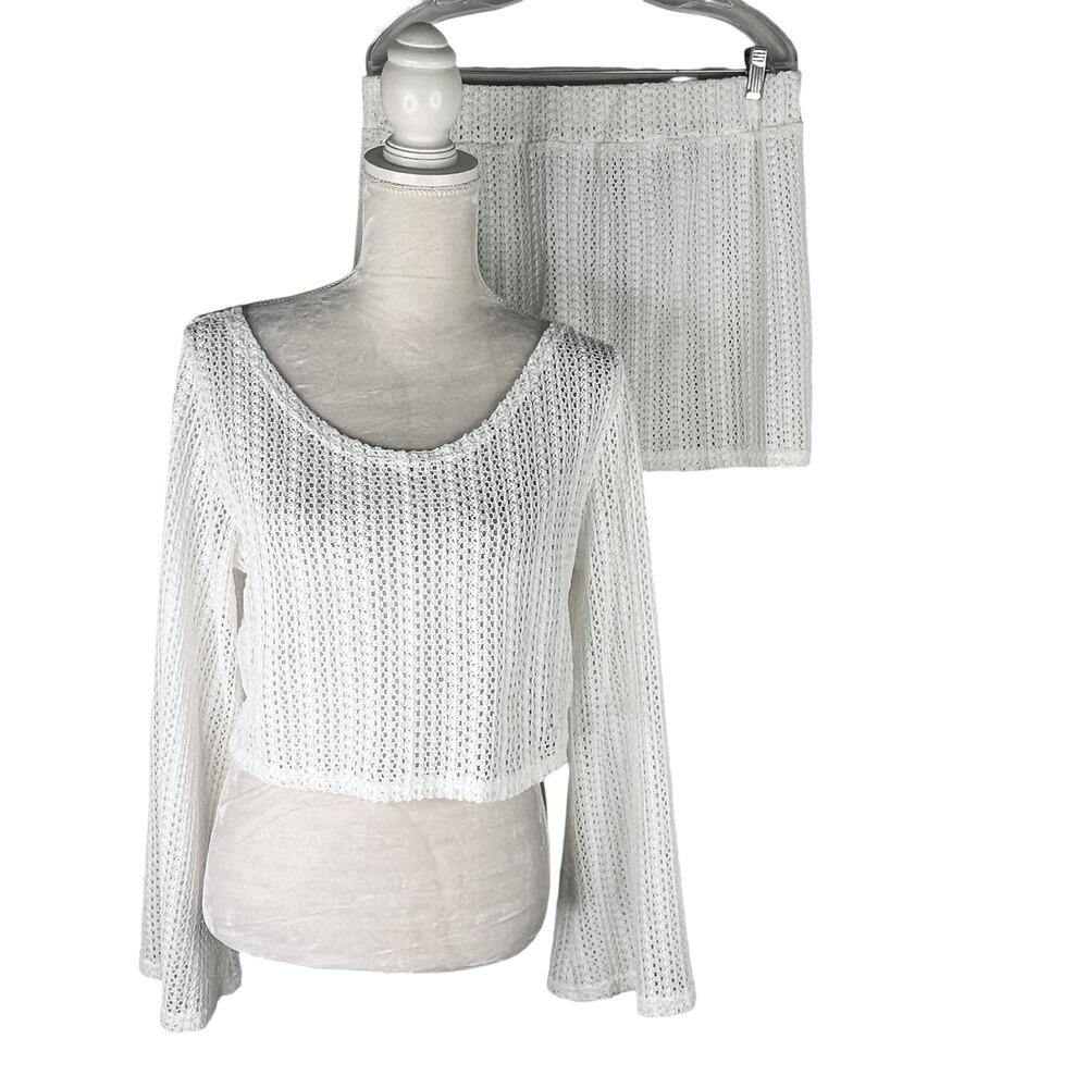 Becotal Swim Coverup Set White Crochet XL Vacation Cruise New